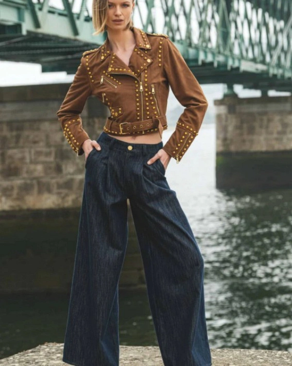 BIKER PIEL CON TACHAS