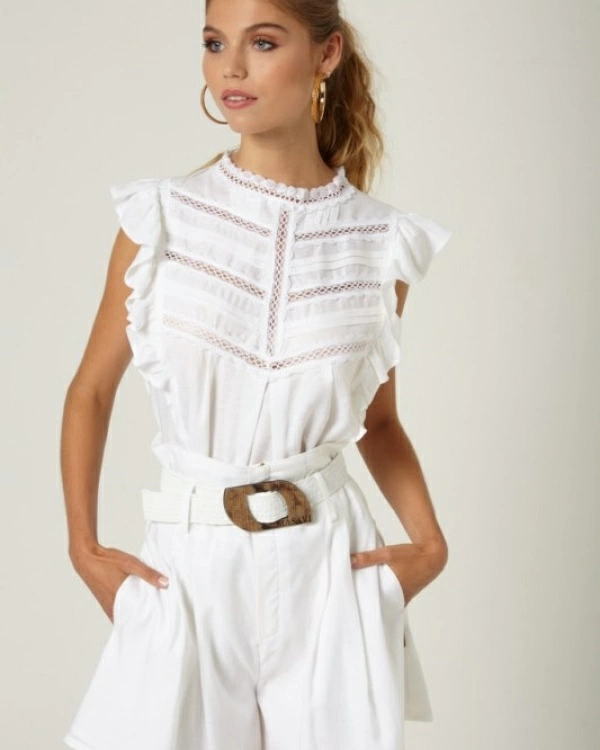 BLUSA PUNTILLAS PEACE LINO