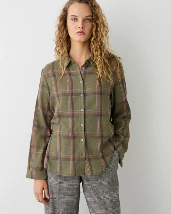 CAMISA CUADROS CON ESTAMPADO
