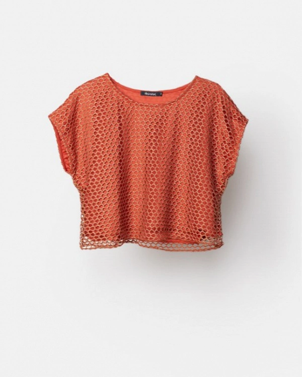 CAMISETA REJILLA COBRE