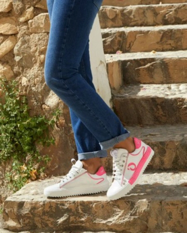 DEPORTIVO SRA. IBIZA BLANCO FLUOR FUCSIA COVENT