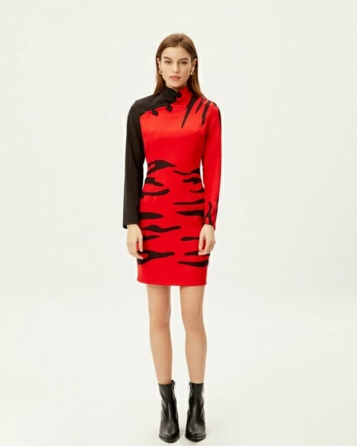 HENDRIX DRESS ORIENTAL ESTAMPADO TIGRE