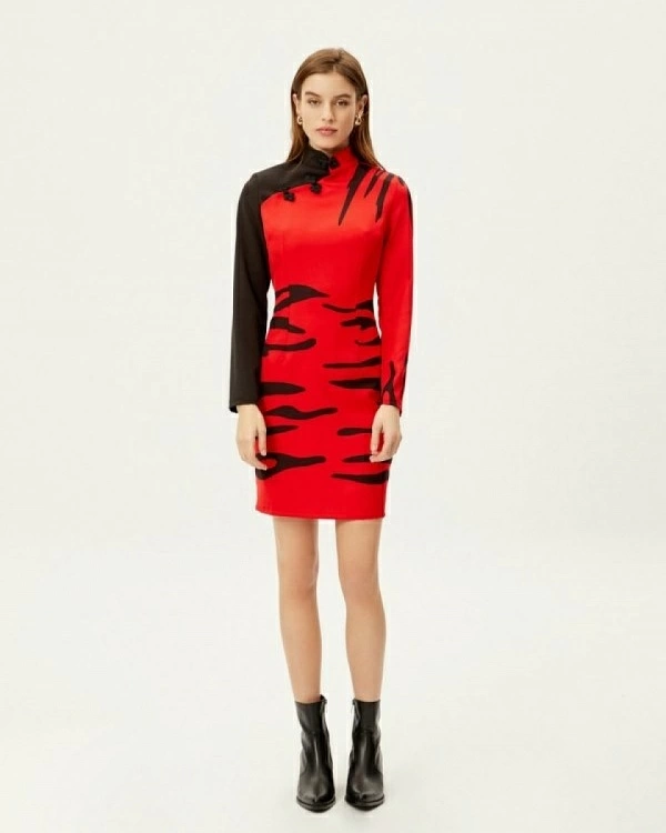 HENDRIX DRESS ORIENTAL ESTAMPADO TIGRE
