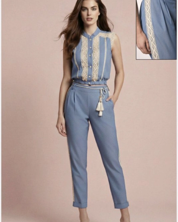 PANTALON DENIM COQUETTE