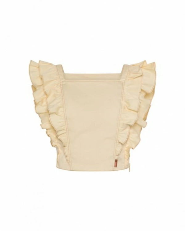 TOP VOLANTES SATIN VAINILLA